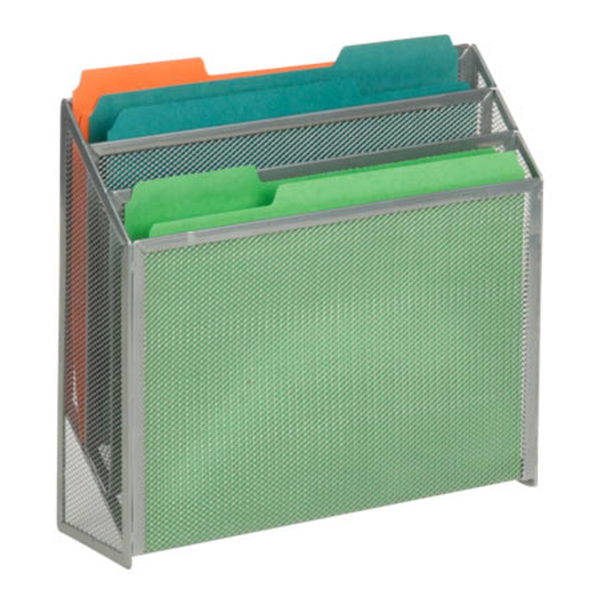 Honey Can Do Silver Mesh Vertical File Sorter